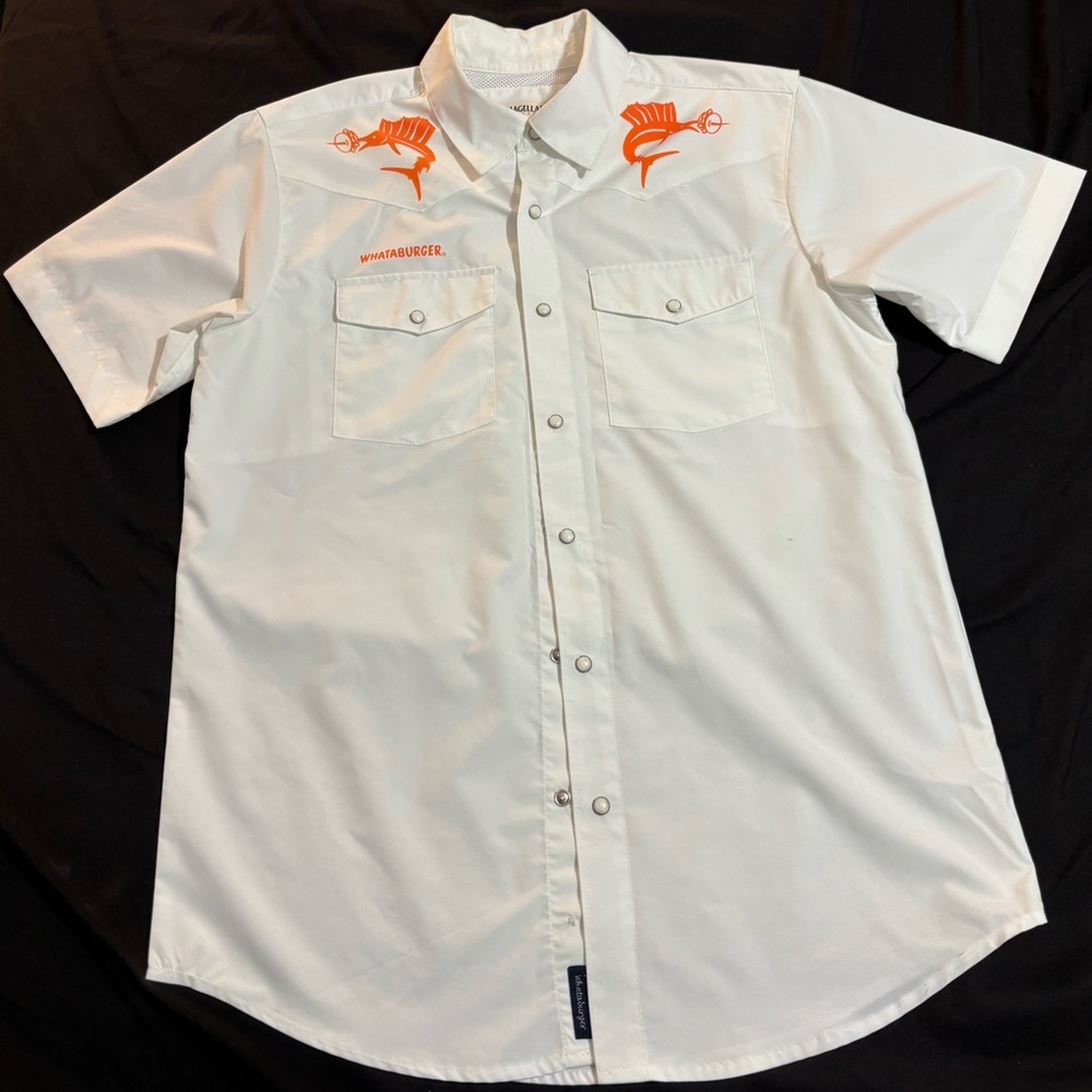 Limited Edition Magellan-Whataburger White Short Sleeve Shirt